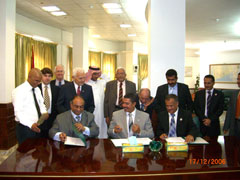 The CVMR® team with Khalid Mahfoudh Bahah at the granting of exploration permits for CVMR®’s Yemen activities