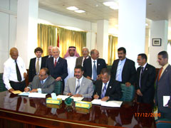 The CVMR® team with Khalid Mahfoudh Bahah at the granting of exploration permits for CVMR®’s Yemen activities