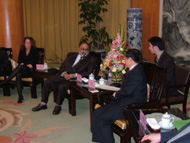 The Governor of Jianxi Province China, meeting with Kamran M. Khozan, President and C.E.O. of CVMR® accompanied by Amy McQuade, Vice-President of Amex Stock Exchange